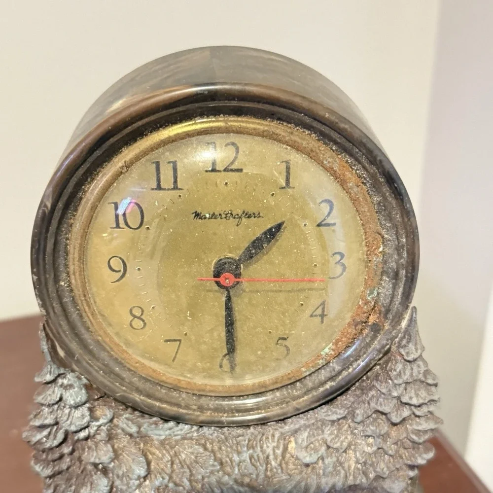 Vintage Mastercrafters Waterfalls Works  Lighted Animation Table Clock NK